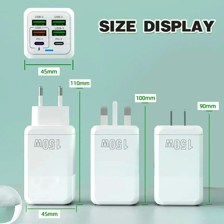 Multi plug charger™ - Charging six different devices at the same time!