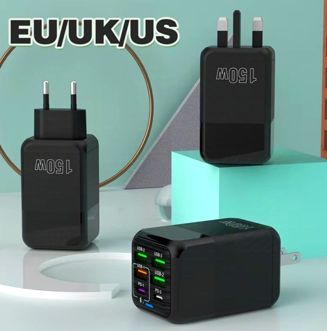 Multi plug charger™ - Charging six different devices at the same time!